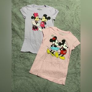 Mickey & Minnie Mouse Tops Size M(7/8)- listing is for both
